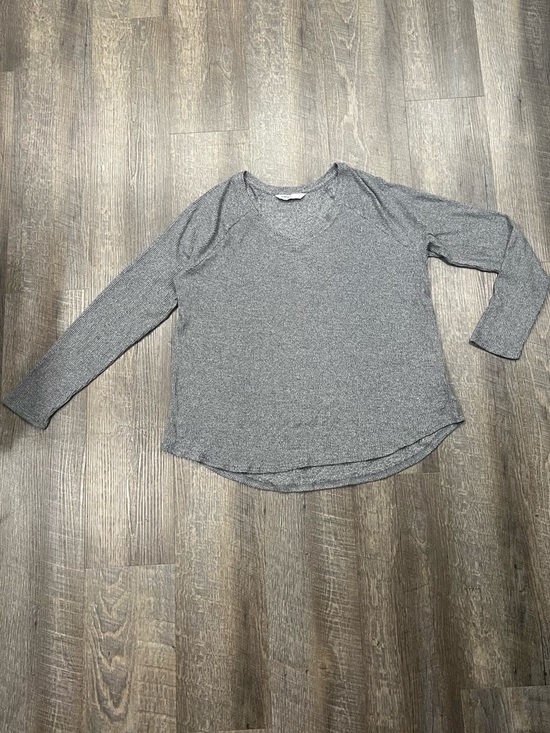 Sonoma Tops - Sonoma Heather Gray Long Sleeve V-Neck Knit Top